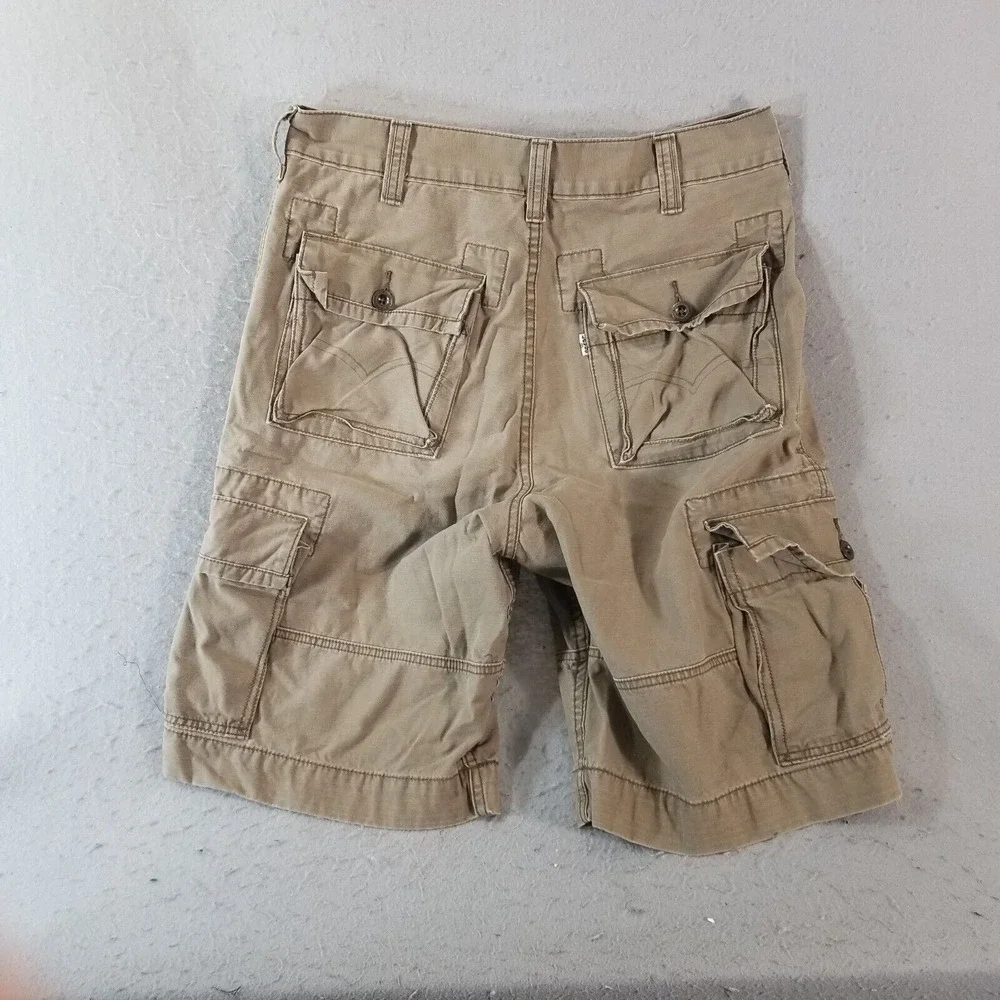 Levi's cargo shorts men's 31x11 brown heavy cotton outdoor Urban long hiking
